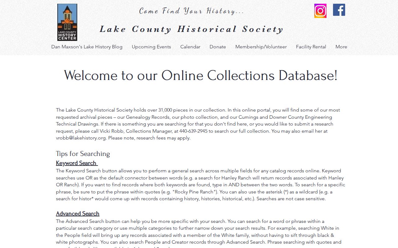 Painesville Township city directory map research in the History Center online catalog